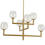 Nora Chandelier - Aged Brass