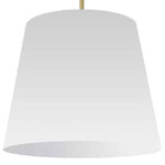 Oversized Tapered Drum Pendant - Aged Brass / White / White / White