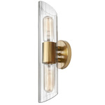 Samantha Bathroom Vanity Light - Aged Brass / Clear