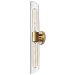 Samantha Bathroom Vanity Light - Aged Brass / Clear