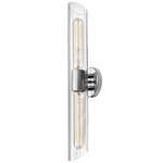 Samantha Bathroom Vanity Light - Polished Chrome / Clear