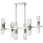 Samantha Linear Chandelier - Polished Chrome / Clear