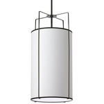 Trapezoid Cylinder Pendant - Black / White
