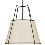 Trapezoid Tapered Pendant - Black / Cream