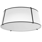 Trapezoid Tapered Flush / Semi-Flush Ceiling Light - Black / White