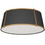 Trapezoid Tapered Flush / Semi-Flush Ceiling Light - Gold / Black