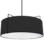 Trapezoid Drum Pendant - Black / Black