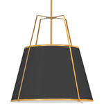 Trapezoid Large Tapered Pendant - Gold / Black