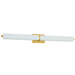 Vonte Bathroom Vanity Light - Aged Brass / Frosted
