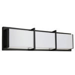 Winston Bathroom Vanity Light - Matte Black / White