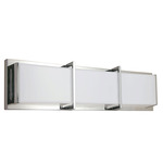 Winston Bathroom Vanity Light - Polished Chrome / White