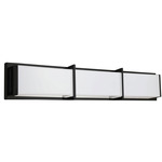 Winston Bathroom Vanity Light - Matte Black / White