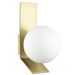 Valemont Wall Sconce - Aged Brass / Opal White