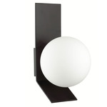 Valemont Wall Sconce - Matte Black / Opal White