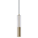 Torch Pendant - Satin Brass / Clear