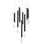 Diaphane Multi Light Pendant - Black / Crystal