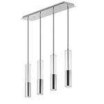 Torch Linear Pendant - Polished Chrome / Clear