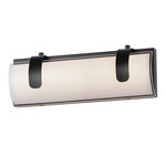 Clutch Bathroom Vanity Light - Black / Satin White