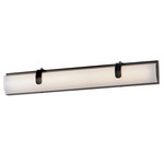 Clutch Bathroom Vanity Light - Black / Satin White