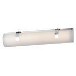 Clutch Bathroom Vanity Light - Polished Chrome / Satin White