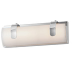 Clutch Bathroom Vanity Light - Polished Chrome / Satin White