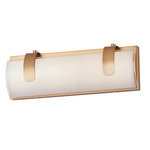 Clutch Bathroom Vanity Light - Gold / Satin White