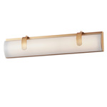 Clutch Bathroom Vanity Light - Gold / Satin White
