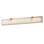 Clutch Bathroom Vanity Light - Gold / Satin White