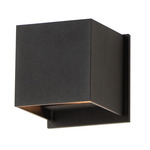 Alumilux Cube 120V Outdoor Wall Sconce - Black
