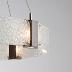 Parallel Ring Chandelier - Satin Nickel / Clear Rimelight