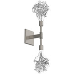 Blossom Double Wall Sconce - Metallic Beige Silver / Clear