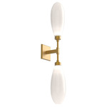 Fiori Double Wall Sconce - Gilded Brass / Fiori White