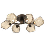 Gem Organic Semi Flush Mount - Flat Bronze / Bronze