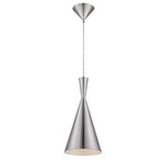 Bronx Pendant - Brushed Aluminum / White