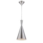 Bronx Pendant - Brushed Aluminum / White