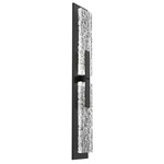 Glacier Double Wall Sconce - Matte Black / Clear Cast Glass