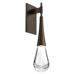 Raindrop Wall Sconce - Flat Bronze / Clear