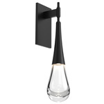 Raindrop Wall Sconce - Matte Black / Clear