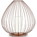 Cell Outdoor Floor / Table Lamp - Glossy Bronze / White