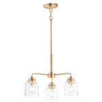 Acadia 3-Light Chandelier - Heritage Brass / Clear Seedy