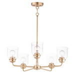 Acadia Chandelier - Heritage Brass / Clear Seedy