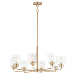 Acadia Chandelier - Heritage Brass / Clear Seedy