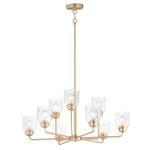 Acadia Chandelier - Heritage Brass / Clear Seedy