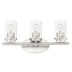 Corona Bathroom Vanity Light - Clear / Satin Nickel