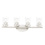 Corona Bathroom Vanity Light - Clear / Satin Nickel