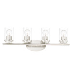 Corona Bathroom Vanity Light - Clear / Satin Nickel