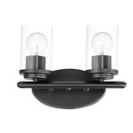 Corona Bathroom Vanity Light - Clear / Black