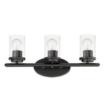 Corona Bathroom Vanity Light - Clear / Black