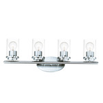 Corona Bathroom Vanity Light - Clear / Polished Chrome