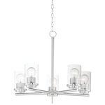 Corona Chandelier - Clear / Satin Nickel